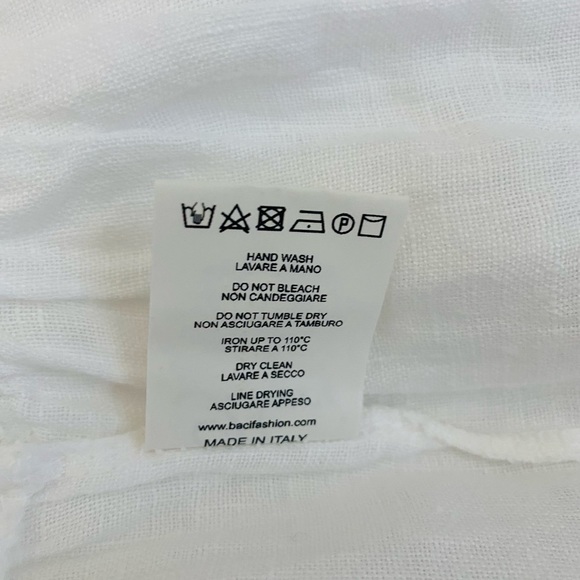 Baci, 100% Linen, Oversized Top, Large, White, Use. - Picture 2 of 9